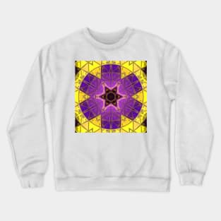 Mosaic Mandala Purple and Yellow Crewneck Sweatshirt